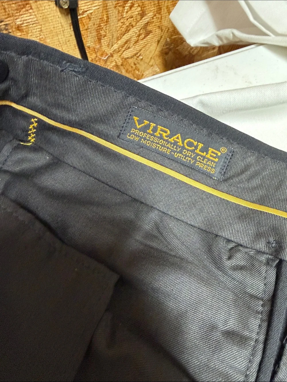Stafford (16.5) White Shirt l/Hart Schaffner Marx Black Dress Pants(38/29)#100